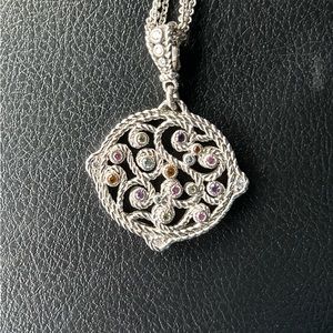 COPY - COPY - Judith Ripke Multi Gemstone  925 Sterling CZ Matching Necklace An…